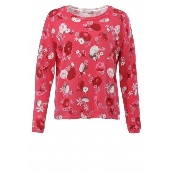 Pullover mit Rosen-Muster /