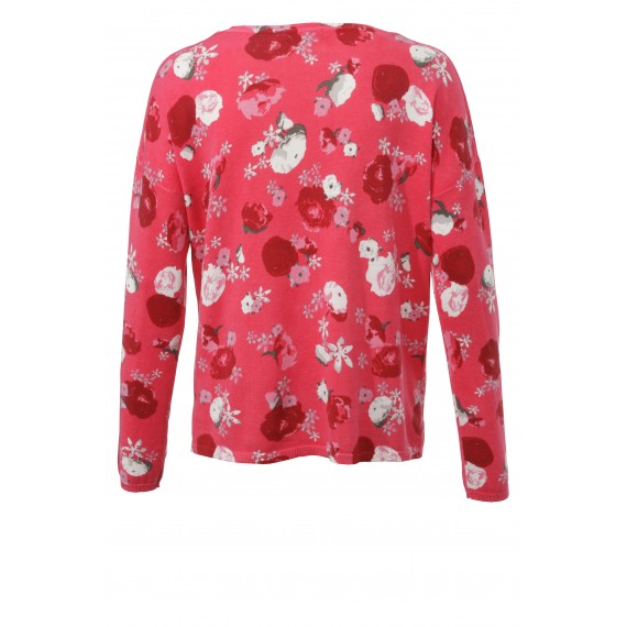 Pullover mit Rosen-Muster /