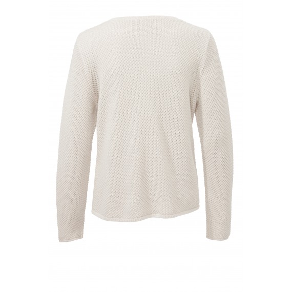 Strickjacke mit strukturiertem Stoff /