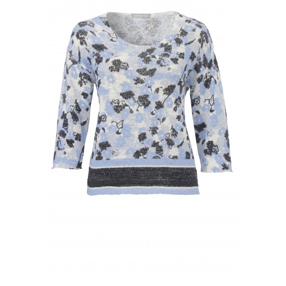 Pullover mit Rosen-Muster /