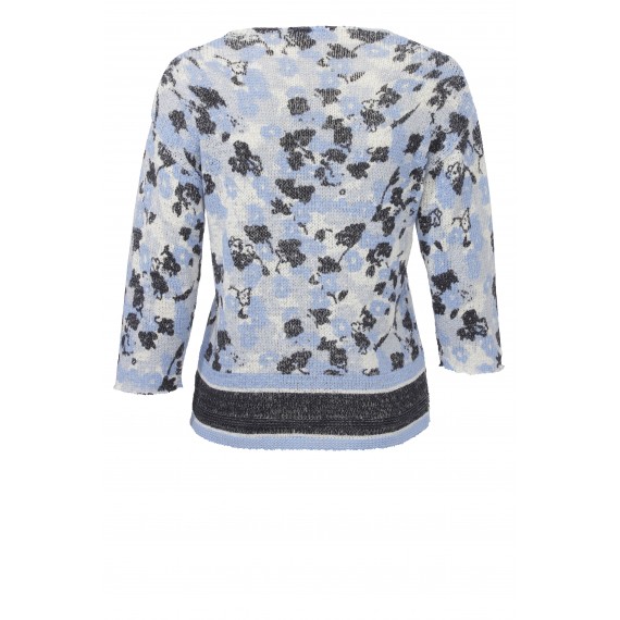 Pullover mit Rosen-Muster /