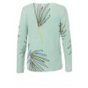 Baumwoll-Strickjacke mit Blumen-Motiv /