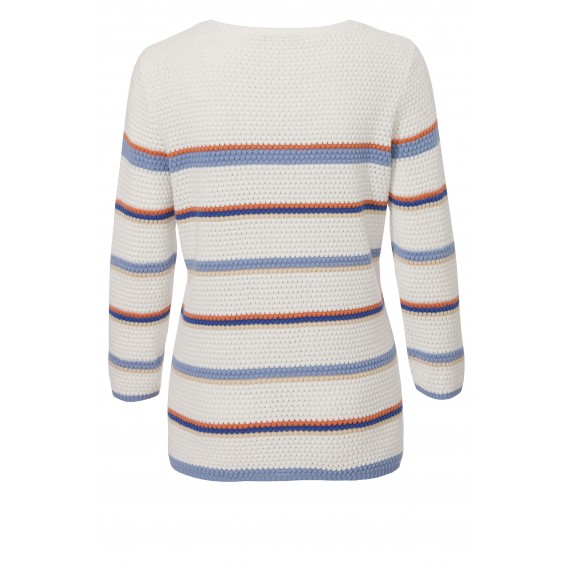 Legerer Pullover mit Ringelmuster /