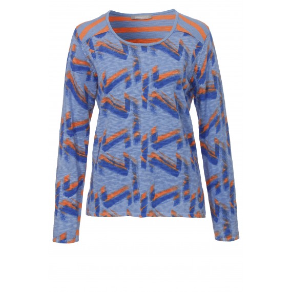 Lässiger Pullover mit Mustermix /