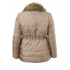 Steppjacke mit abnehmbarem Kunstpelz /