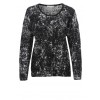 Rundhals-Pullover mit Jacquard-Muster /