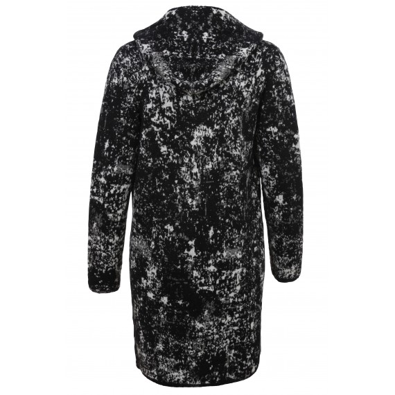 Lange Strickjacke mit Jacquard-Muster /
