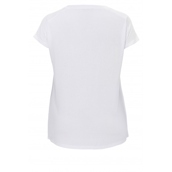 Fließendes T-Shirt mit Brusttasche /