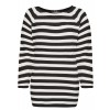 Moderner Pullover mit Streifen /
