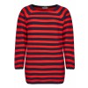 Moderner Pullover mit Streifen /