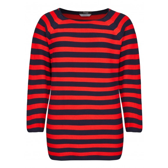 Moderner Pullover mit Streifen /
