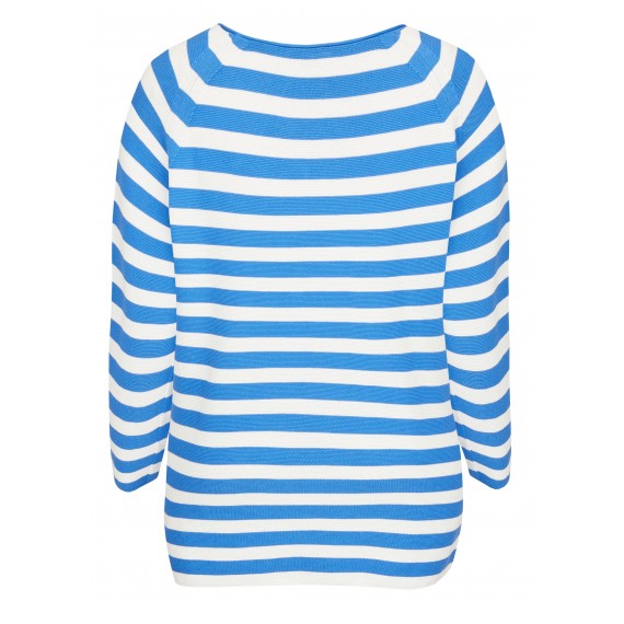 Moderner Pullover mit Streifen /