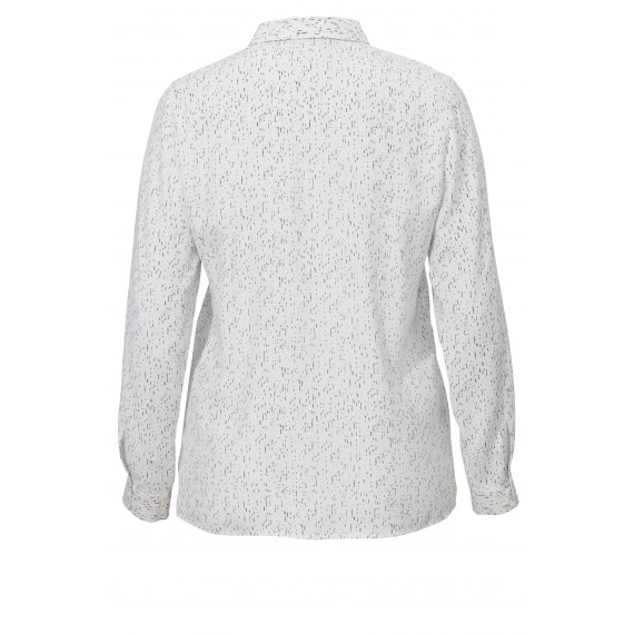 Hemdkragen-Bluse mit Print-Muster /