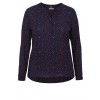 Luftige V-Bluse mit Tupfenmuster /