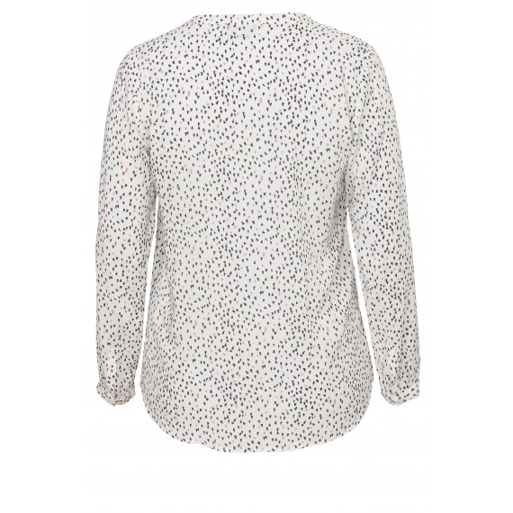 Luftige V-Bluse mit Tupfenmuster /