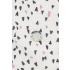 Luftige V-Bluse mit Tupfenmuster /
