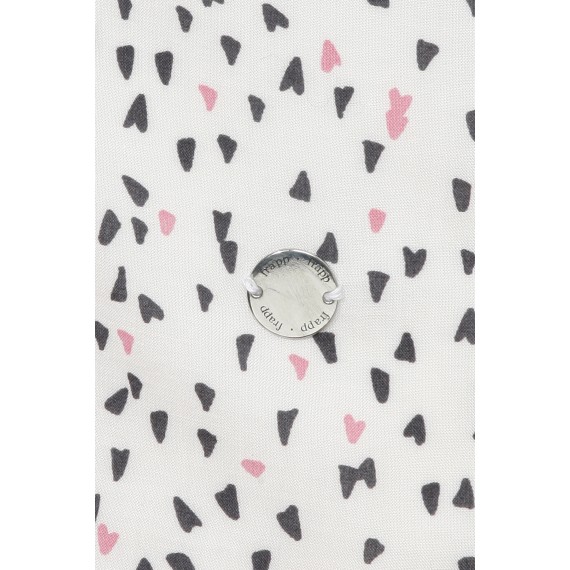 Luftige V-Bluse mit Tupfenmuster /