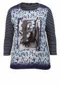Lässiges Ringel-Shirt mit Motivdruck /