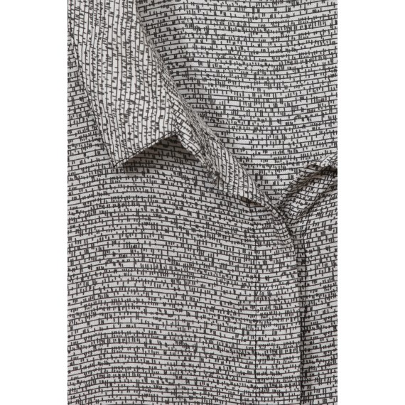 Hemdkragen-Bluse mit Grafik-Muster /