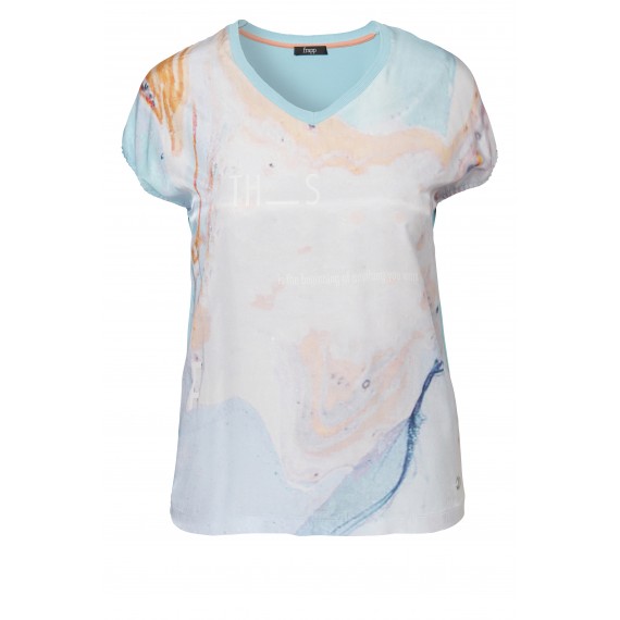 Leichtes Shirt mit seidiger Front /