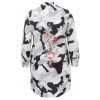 Luftiges Blusen-Kleid mit Camouflage-Muster /