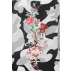 Luftiges Blusen-Kleid mit Camouflage-Muster /
