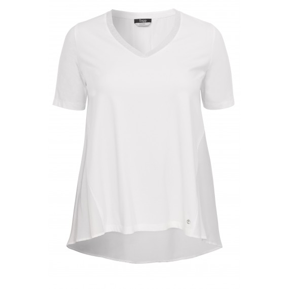 Feminines T-Shirt mit asymmetrischem Saum /