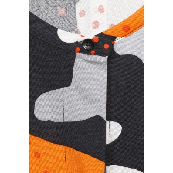 Lässiges Blusen-Kleid mit Muster /