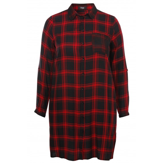 Luftiges Blusen-Kleid mit Karo-Muster /