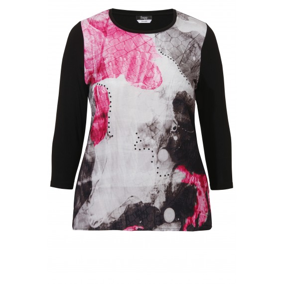 Luftiges Shirt mit seidiger Front /