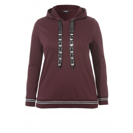 Feminines Sweatshirt mit Ziersteinen /
