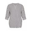 Luftige Bluse mit Streifen /