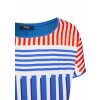 Auffälliges T-Shirt mit Materialmix /