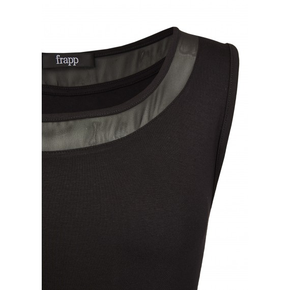 Vielseitiges Top mit Materialmix /