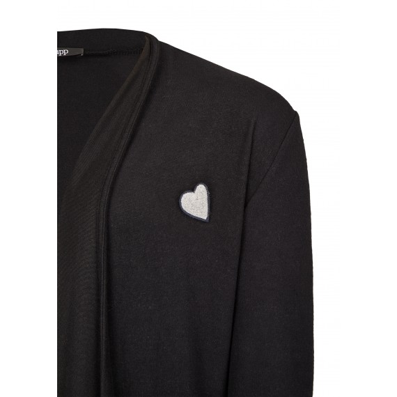 Fließende Strickjacke mit Wasserfallkragen /