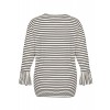 Romantisches Ringel-Shirt mit Schriftzug aus Perlen /