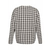 Extravagante Jacke mit kariertem Bouclé-Strick /