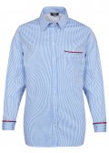 Lässige Bluse mit Allover-Streifen /
