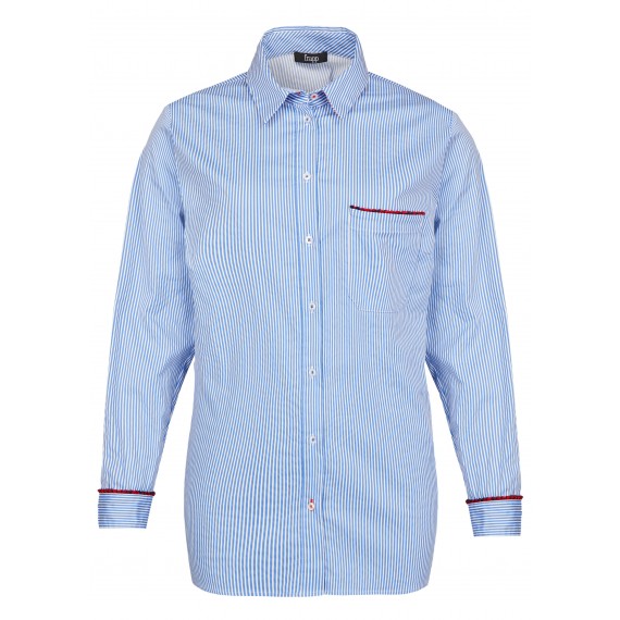 Lässige Bluse mit Allover-Streifen /
