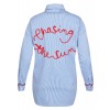 Lässige Bluse mit Allover-Streifen /