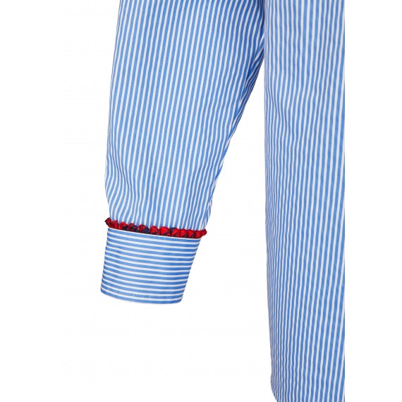 Lässige Bluse mit Allover-Streifen /