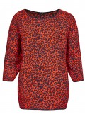 Leichte Bluse mit Leoparden-Print /