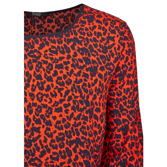 Leichte Bluse mit Leoparden-Print /