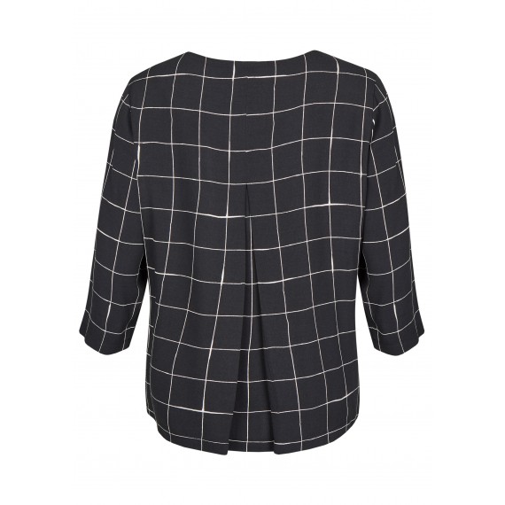 Zarte Bluse mit Gittermuster /