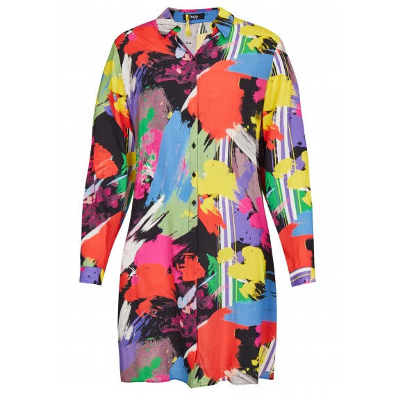 Lässiges Kleid mit Hemdkragen /