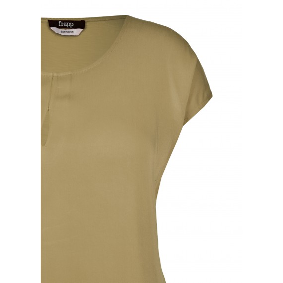 Dezente Bluse mit Materialmix /
