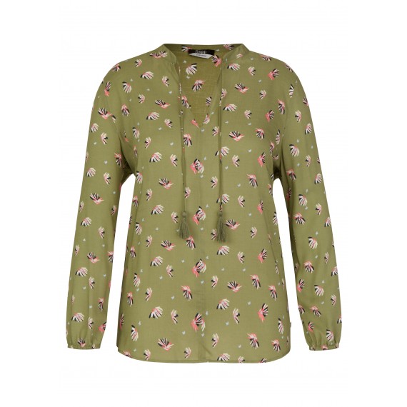 Verspielte Bluse mit Allover-Print /