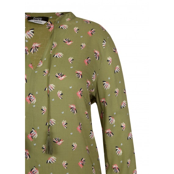 Verspielte Bluse mit Allover-Print /