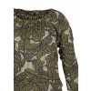 Romantische Carmen-Bluse mit Muster-Mix /
