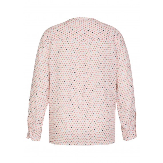 Modische Bluse mit Allover-Herzen /